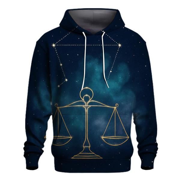 Luminous Libra Star Scales heavyweight hoodies