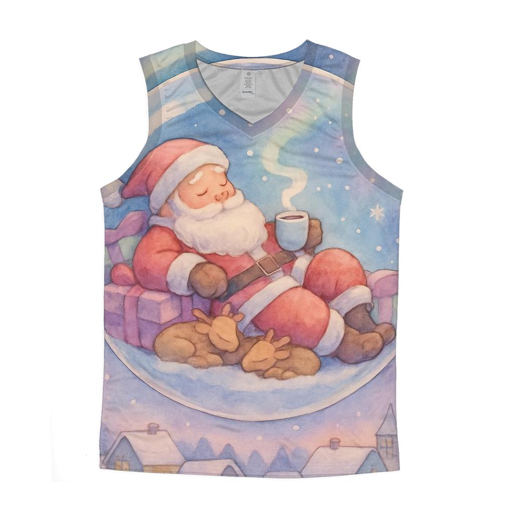 Snowglobe Dream Santa sports performance tank tops