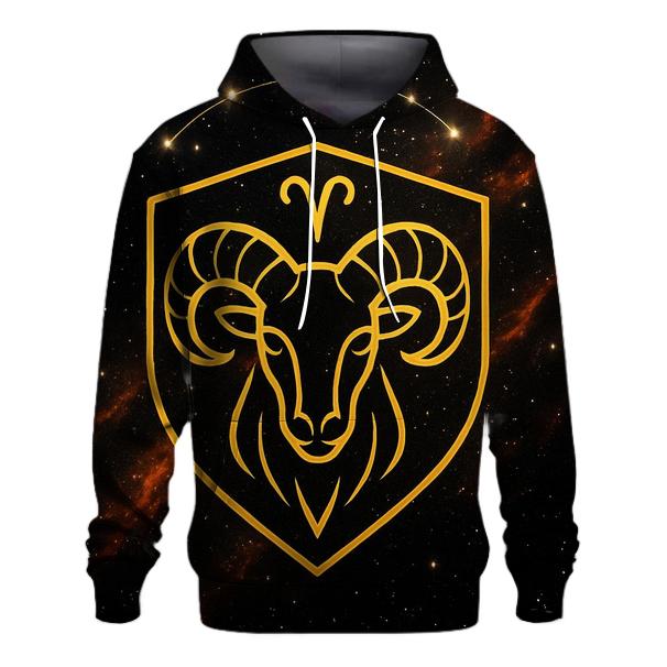 Aries Solar Ram Crest zip-up hoodies
