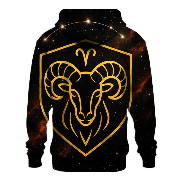 Aries Solar Ram Crest zip-up hoodies
