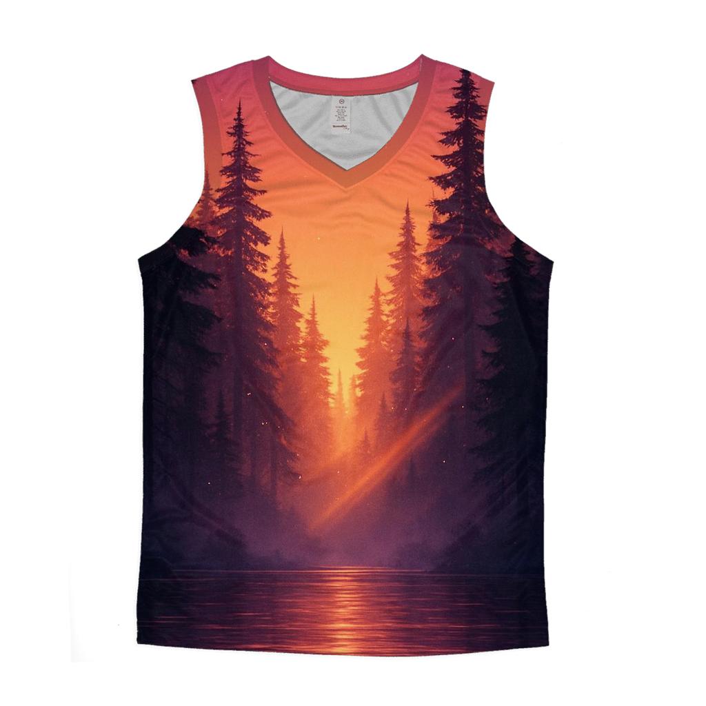 Forest Canopy Afterglow personalized athletic tanks