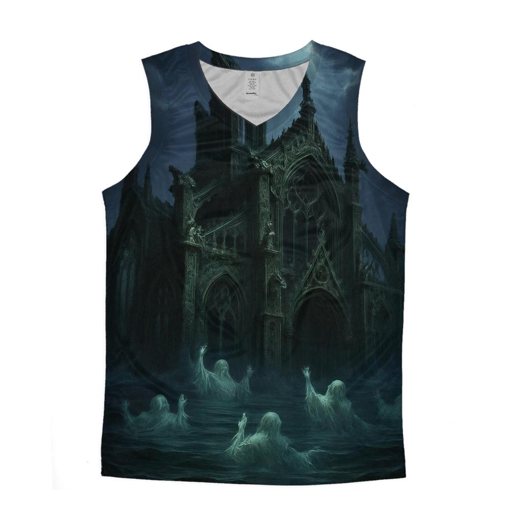 Cathedral Of The Drowned Saints graphic print tank tops