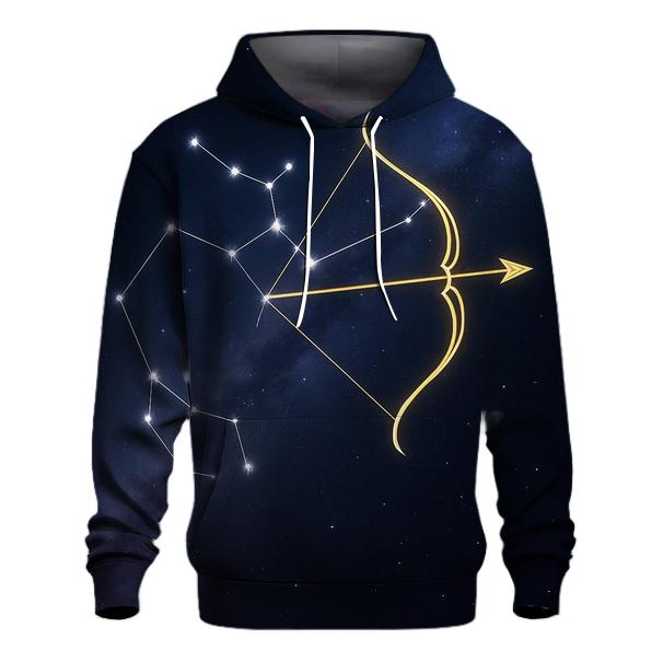 Sagittarius Archer Galaxy Path embroidered hoodies