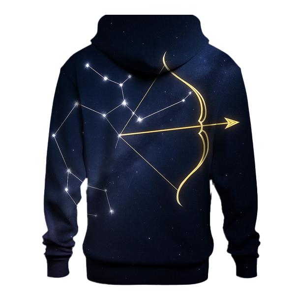 Sagittarius Archer Galaxy Path embroidered hoodies
