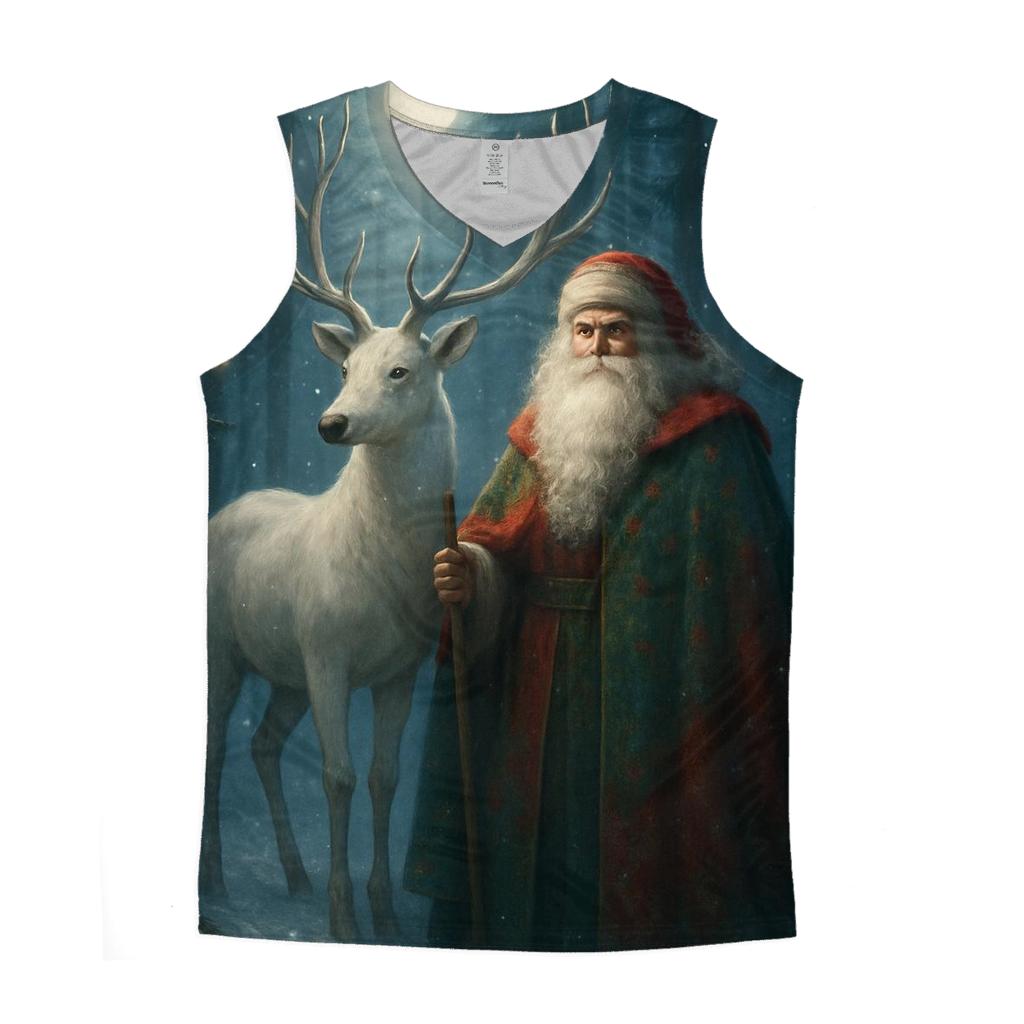 Forest Guardian Santa Stag personalized athletic tanks