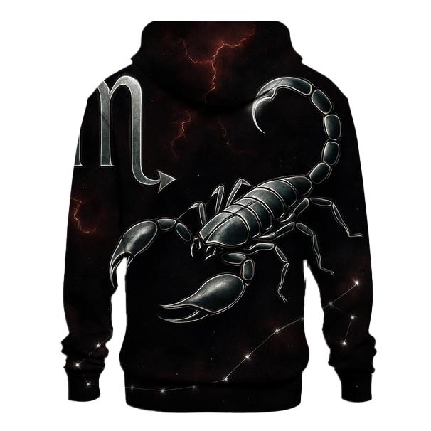 Scorpio Nebula Scorpion Sigil embroidered hoodies