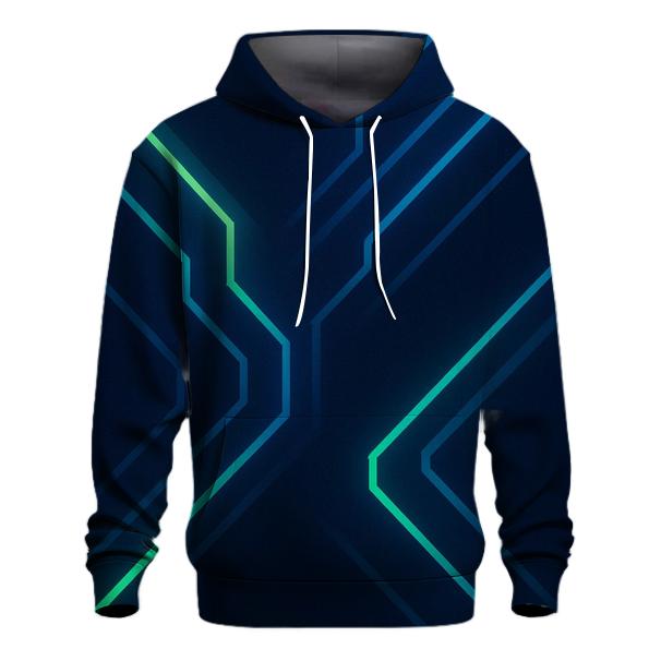 Midnight Circuit Glow zip-up hoodies
