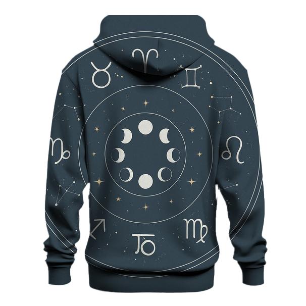 Zodiac Lunar Phase Wheel custom hoodies