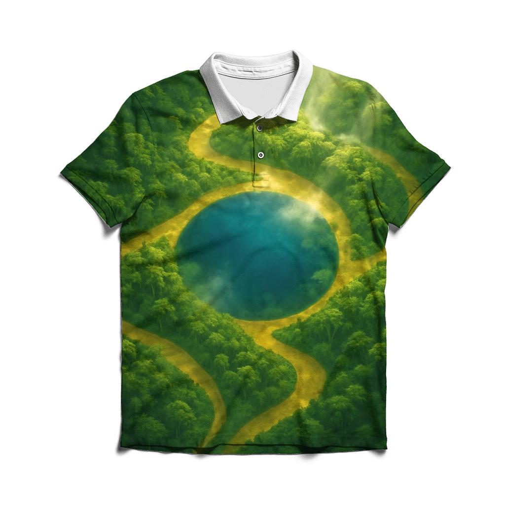 Brazilian Rainforest Heartbeat classic pique polos