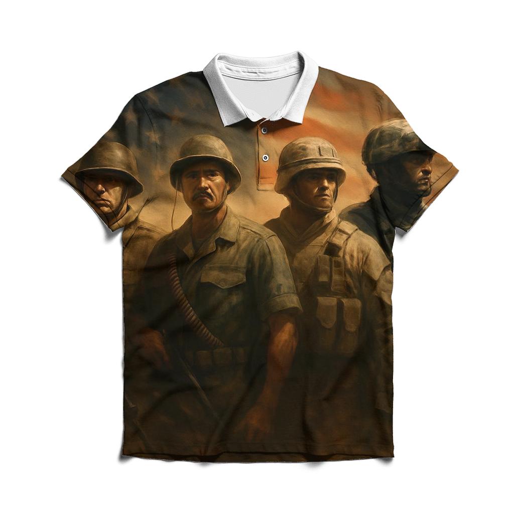 Brothers In Arms Under One Flag personalized polo shirts