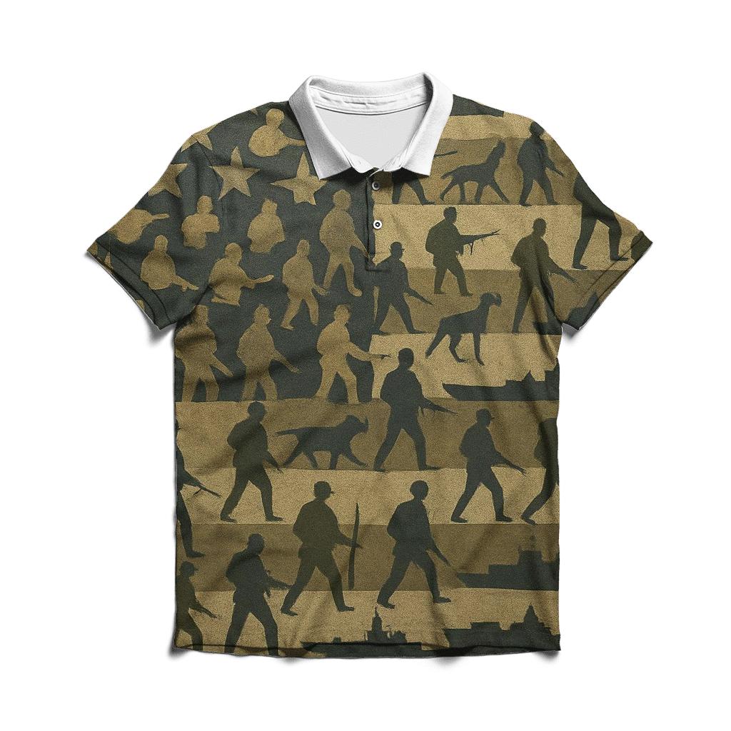 Camouflage Of The Republic stylish collar polo tees