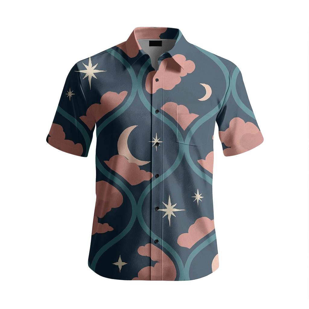 Nebula Ogee Lattice embroidered logo shirts