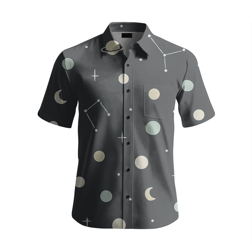 Orbital Scatter Constellation branded embroidered shirts