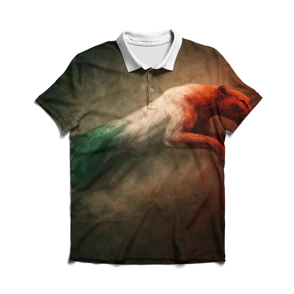 Mexican Flag Jaguar Spirit embroidered polo tops