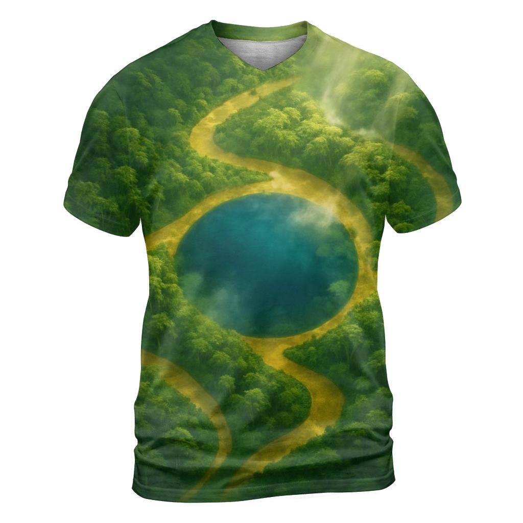 Brazilian Rainforest Heartbeat statement graphic shirts
