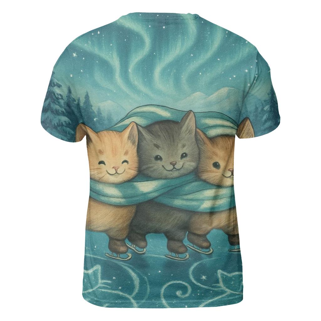 Aurora Ice Skating Kittens personalized full print shirts