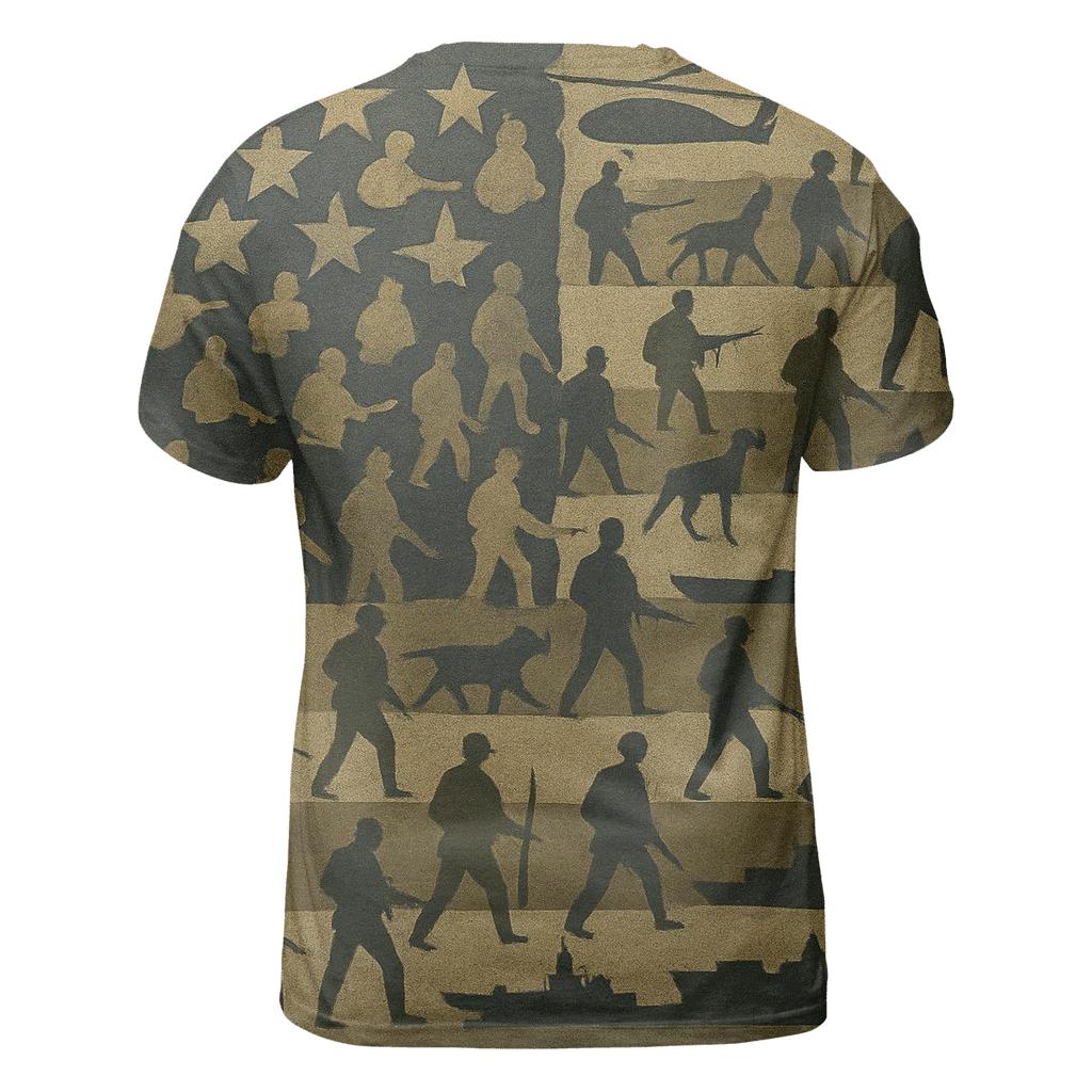 Camouflage Of The Republic vibrant all-over design tees