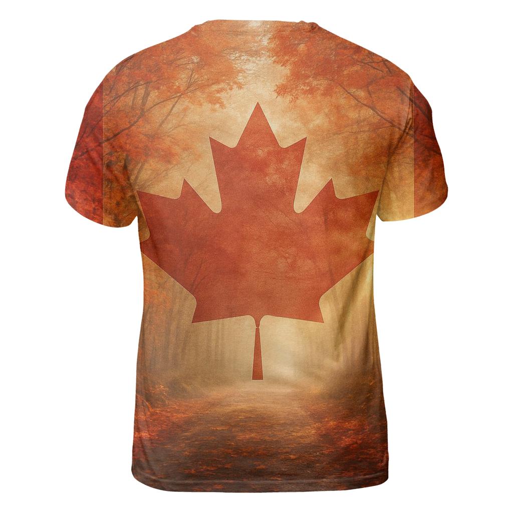 Canadian Maple Forest Double Exposure personalized full print shirts