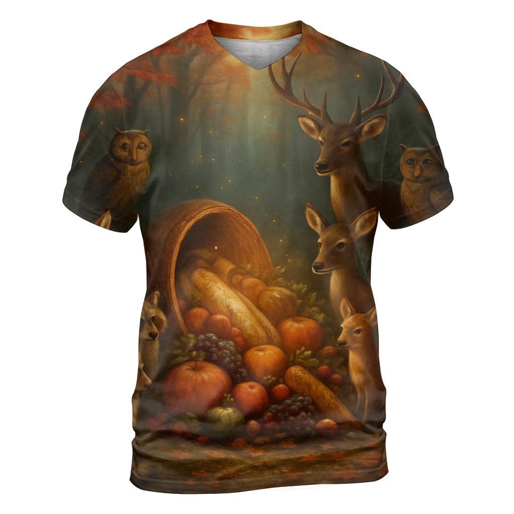 Enchanted Forest Cornucopia Circle trendy printed shirt styles