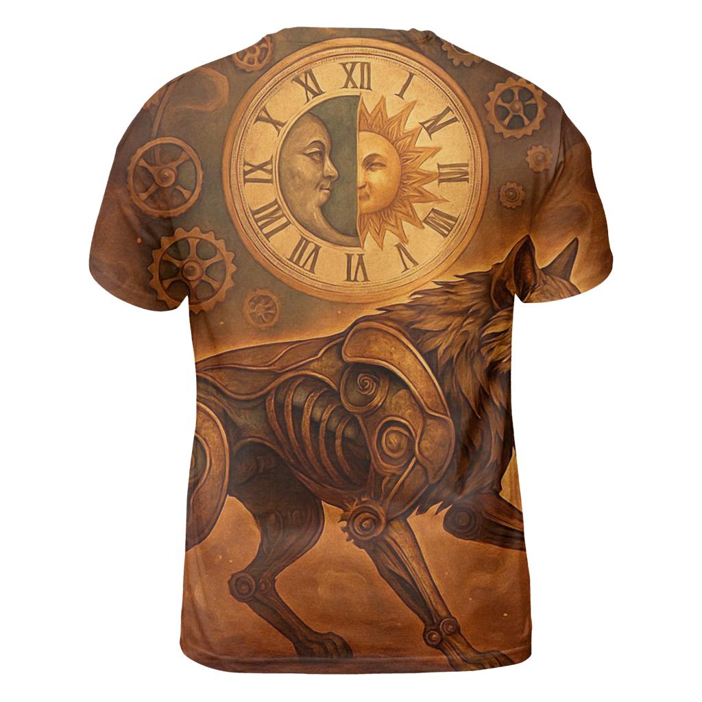 Clockwork Dusk Wolf trendy printed shirt styles