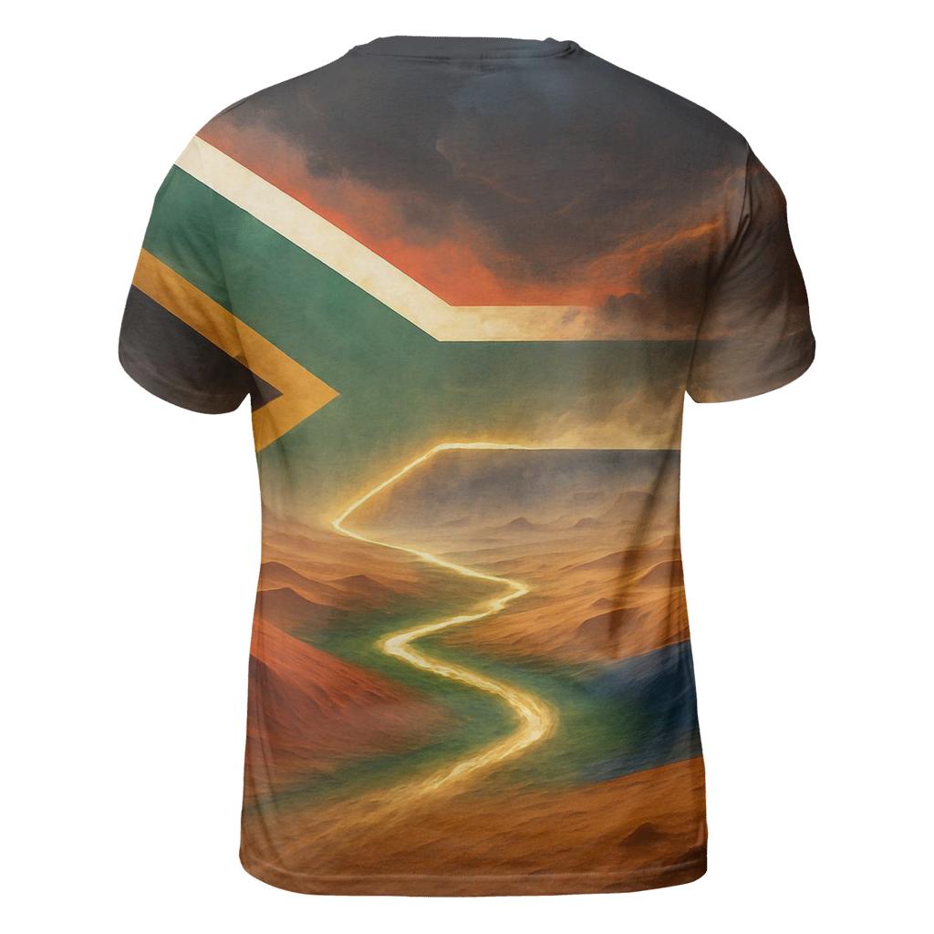 South African Flag Desert Mirage custom all-over print shirts