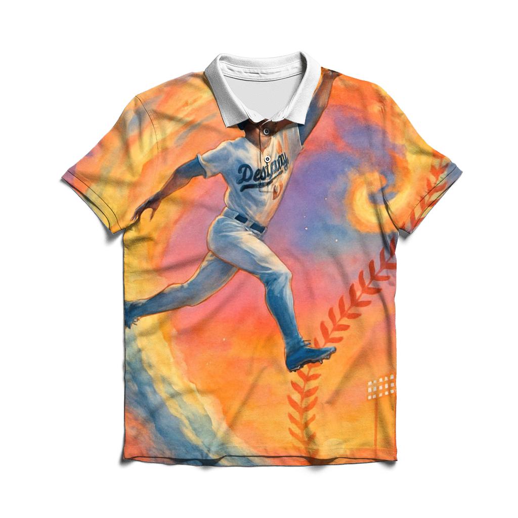 Sunset Surfing Outfielder classic pique polos