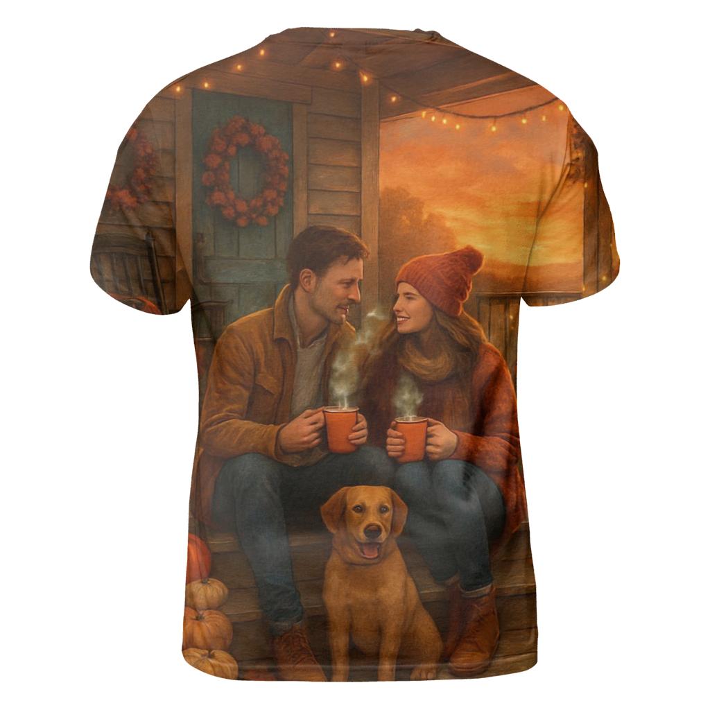 Pumpkin Spice Porch Gathering unique graphic print tees