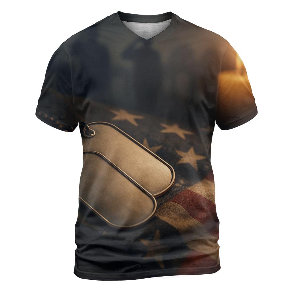 Dog Tags Of A Grateful Nation trendy printed shirt styles