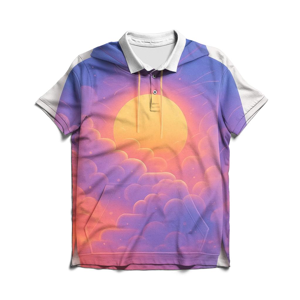 Cloud Steps To The Sun custom polo shirts