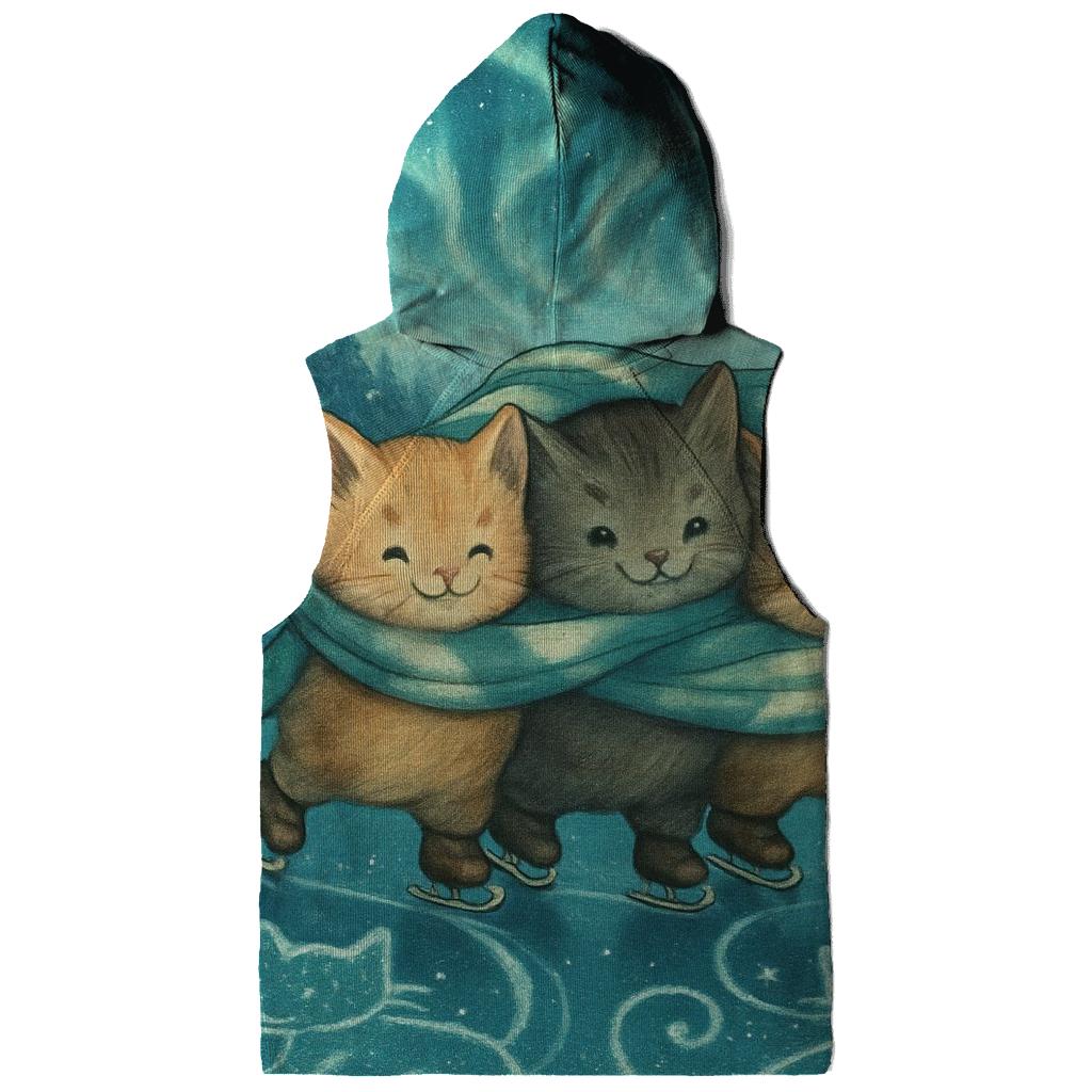 Aurora Ice Skating Kittens custom hoodies