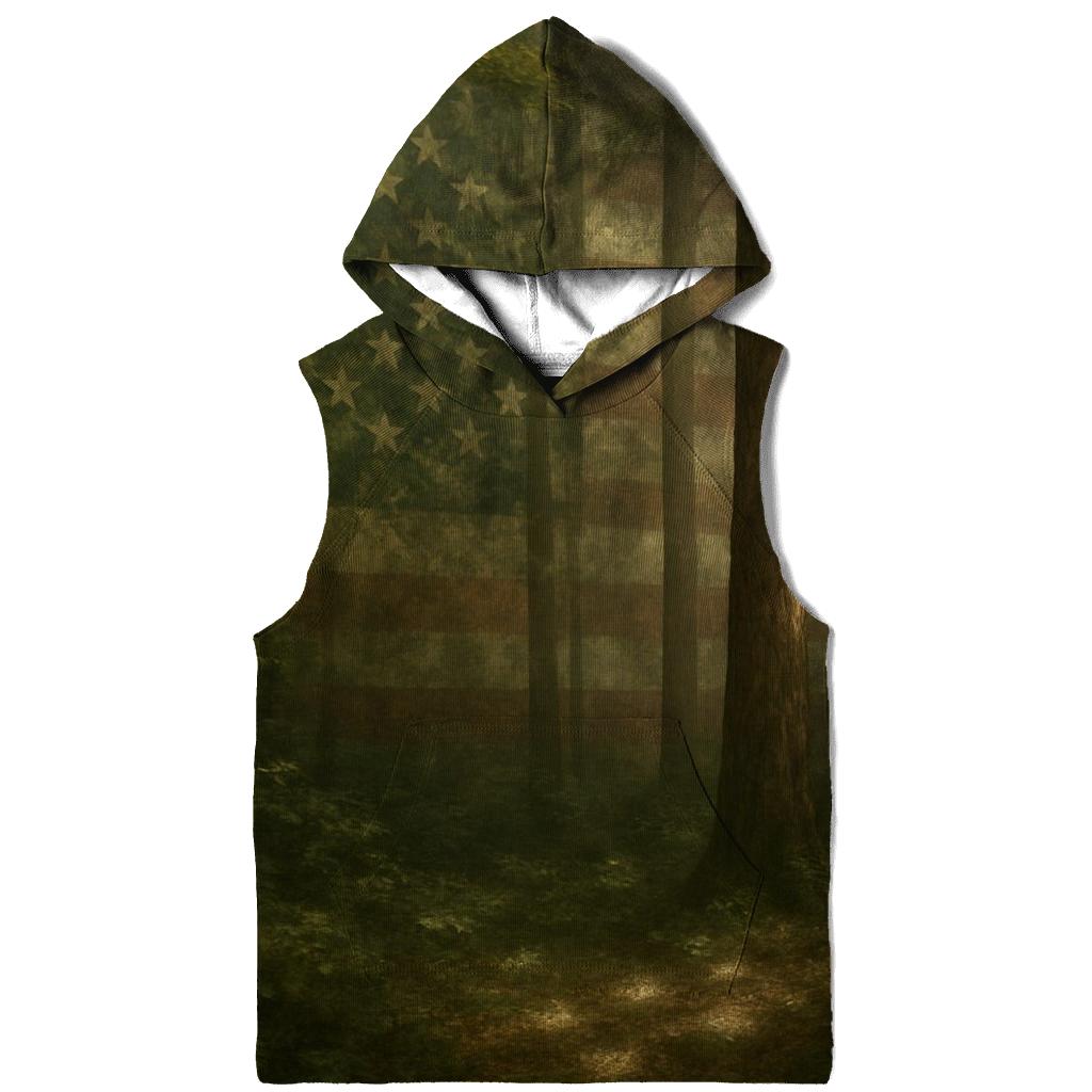 Forest Camouflage Stars Under Canopy zip-up hoodies