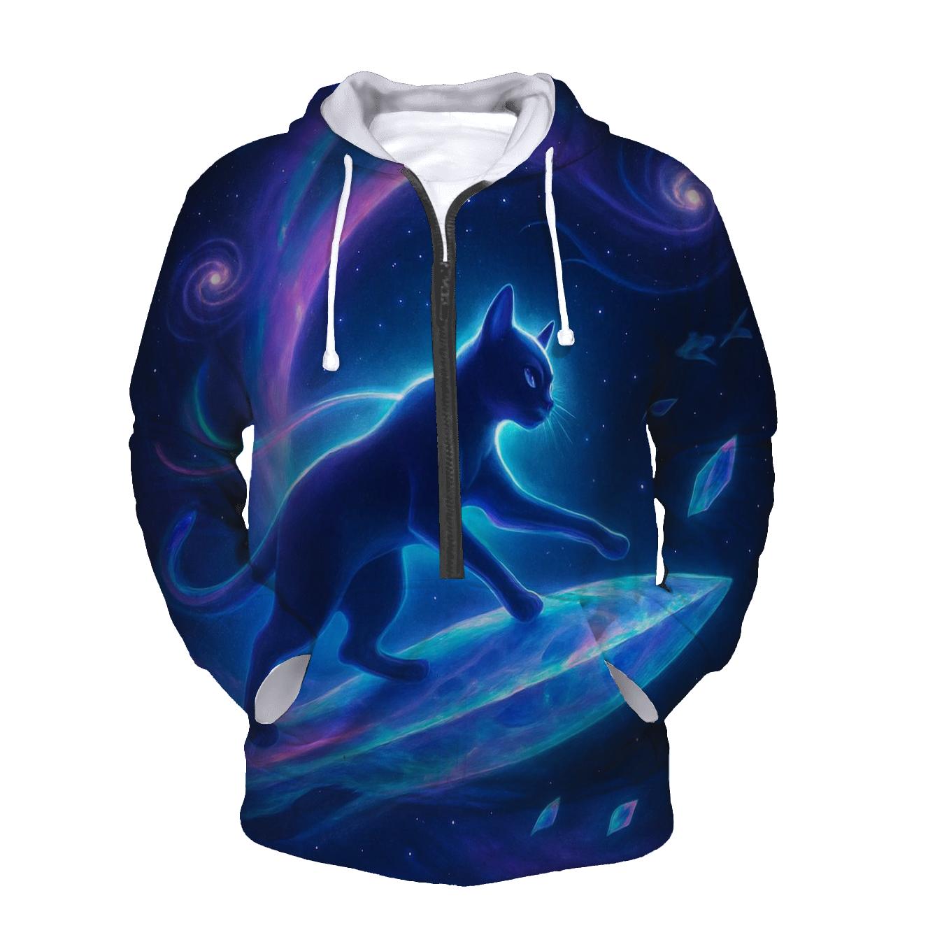 Nebula Voyager Cat hoodies fashion