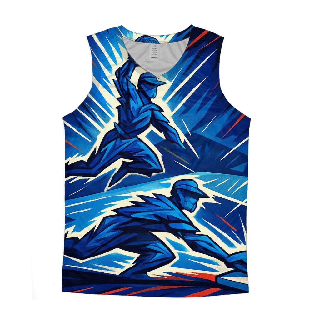 Feathered Double Play In Blue Jays Style trendy fitted tank tops