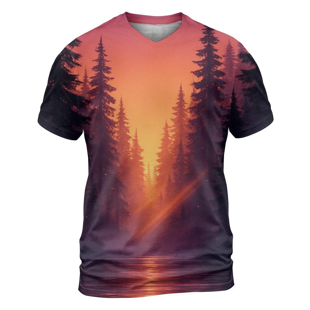 Forest Canopy Afterglow statement graphic shirts