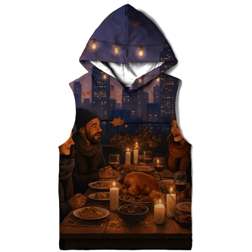 City Rooftop Friendsgiving Glow custom hoodies