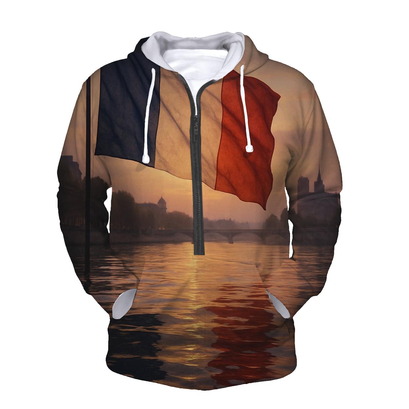 French Flag Reflections On The Seine hoodie styles