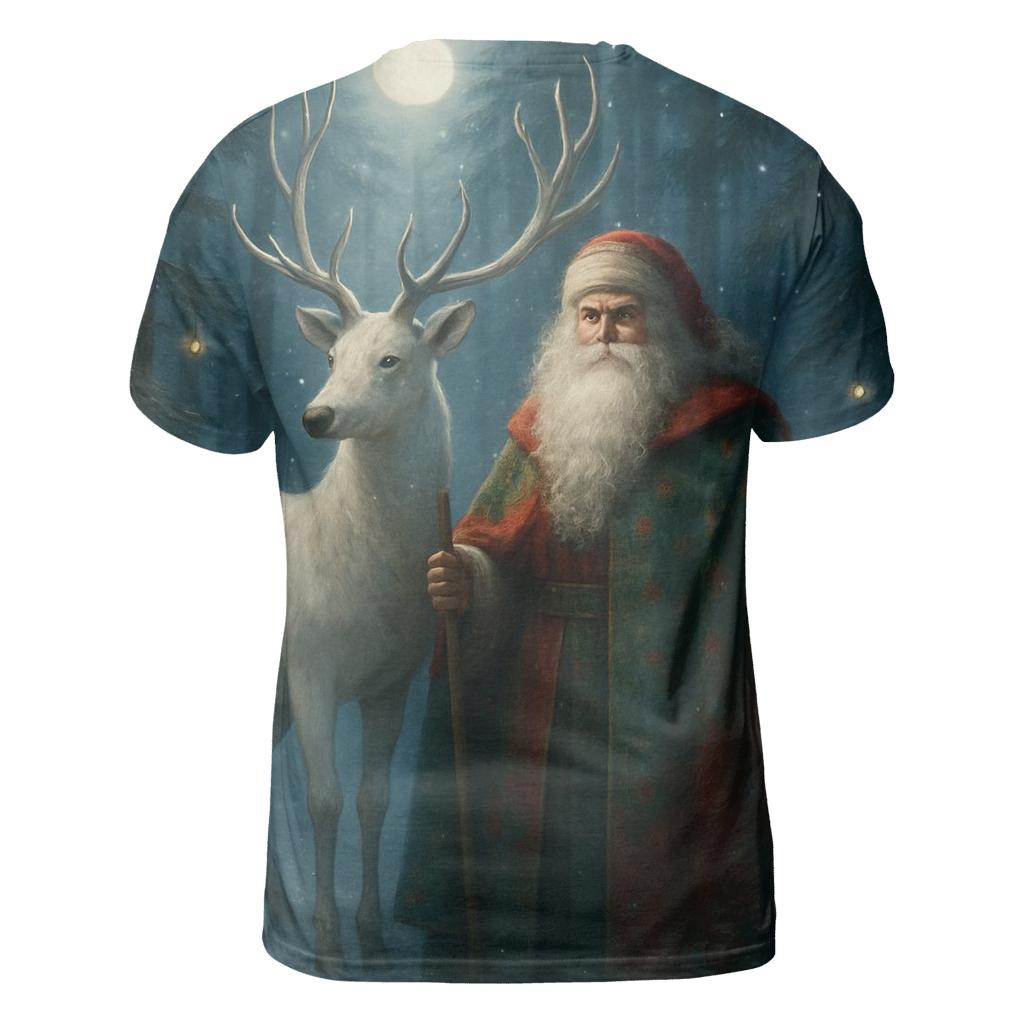 Forest Guardian Santa Stag designer pattern shirts