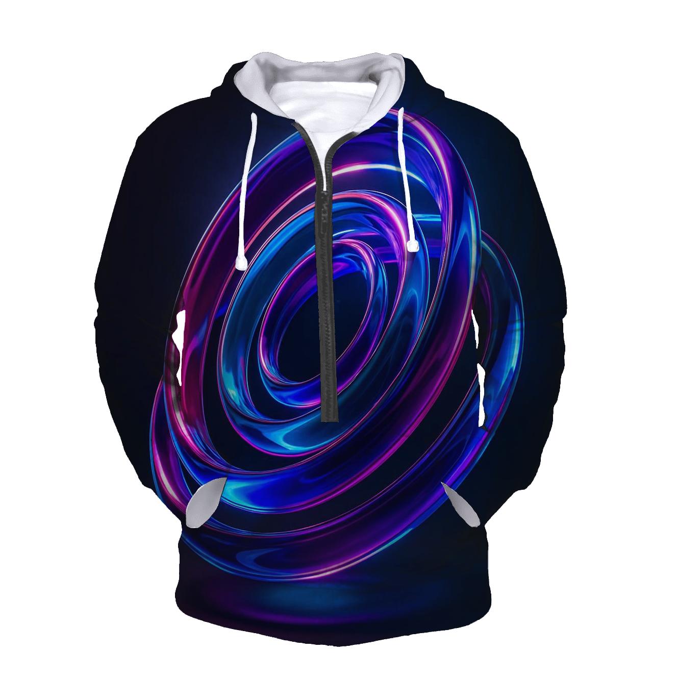 Orbiting Glass Gradient Rings hoodie designs