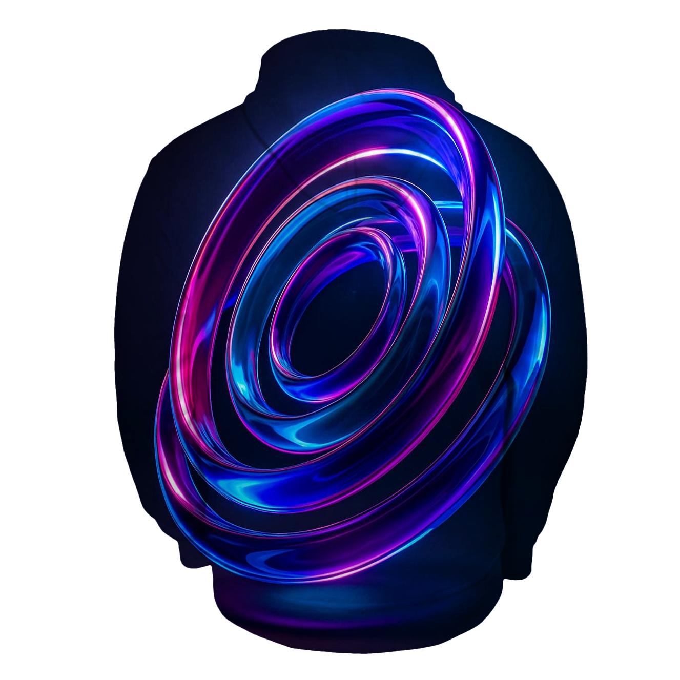 Orbiting Glass Gradient Rings hoodie designs