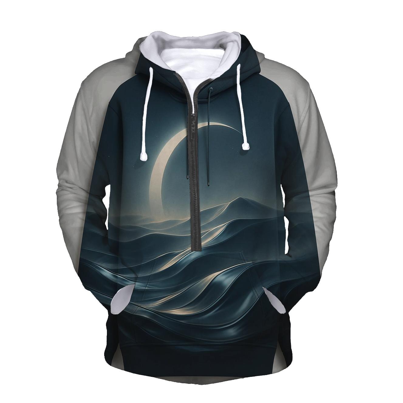 Luminous Crescent Gradient Dunes designer hoodies
