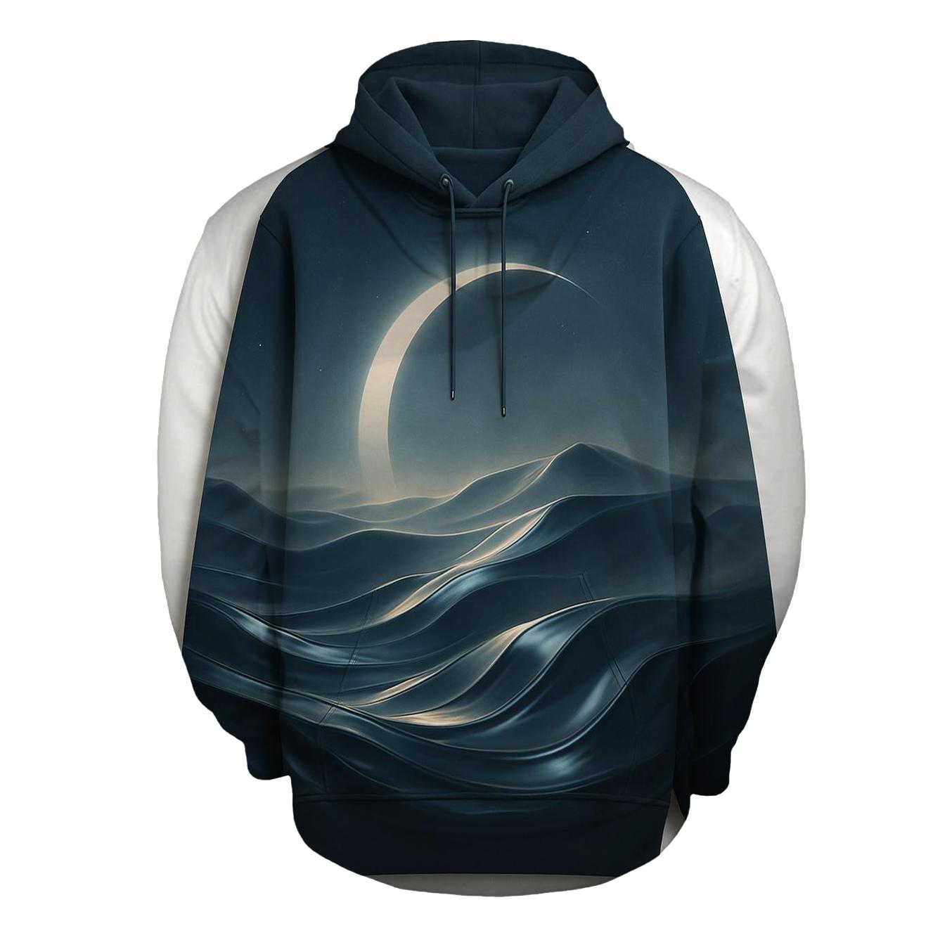 Luminous Crescent Gradient Dunes designer hoodies