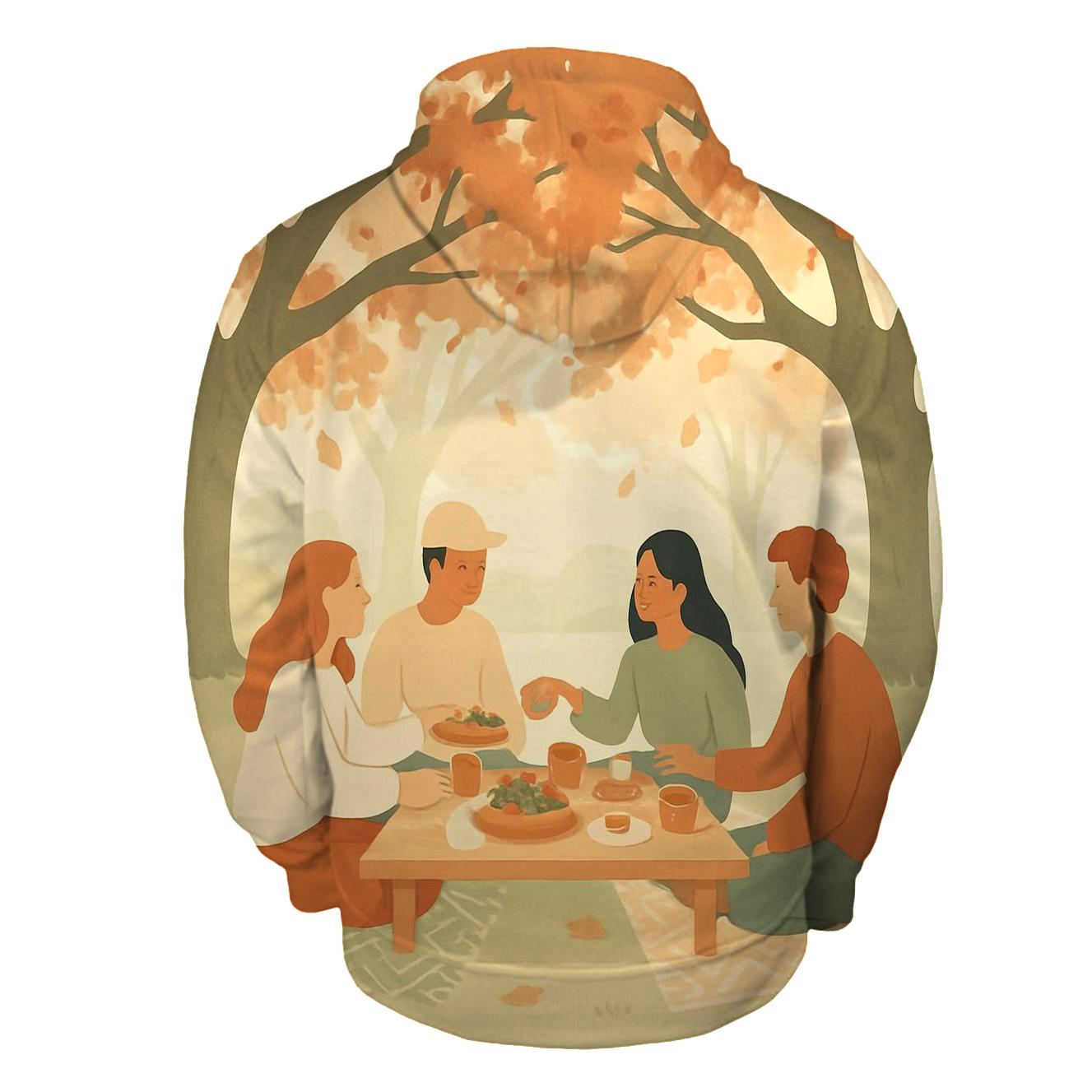 Thankful Autumn Picnic Under The Oaks premium hoodies