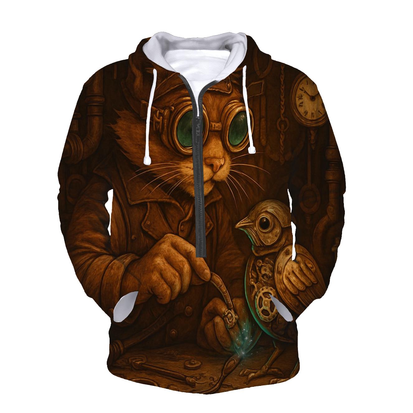 Clockwork Tinkerer Steampunk Cat pullover hoodies