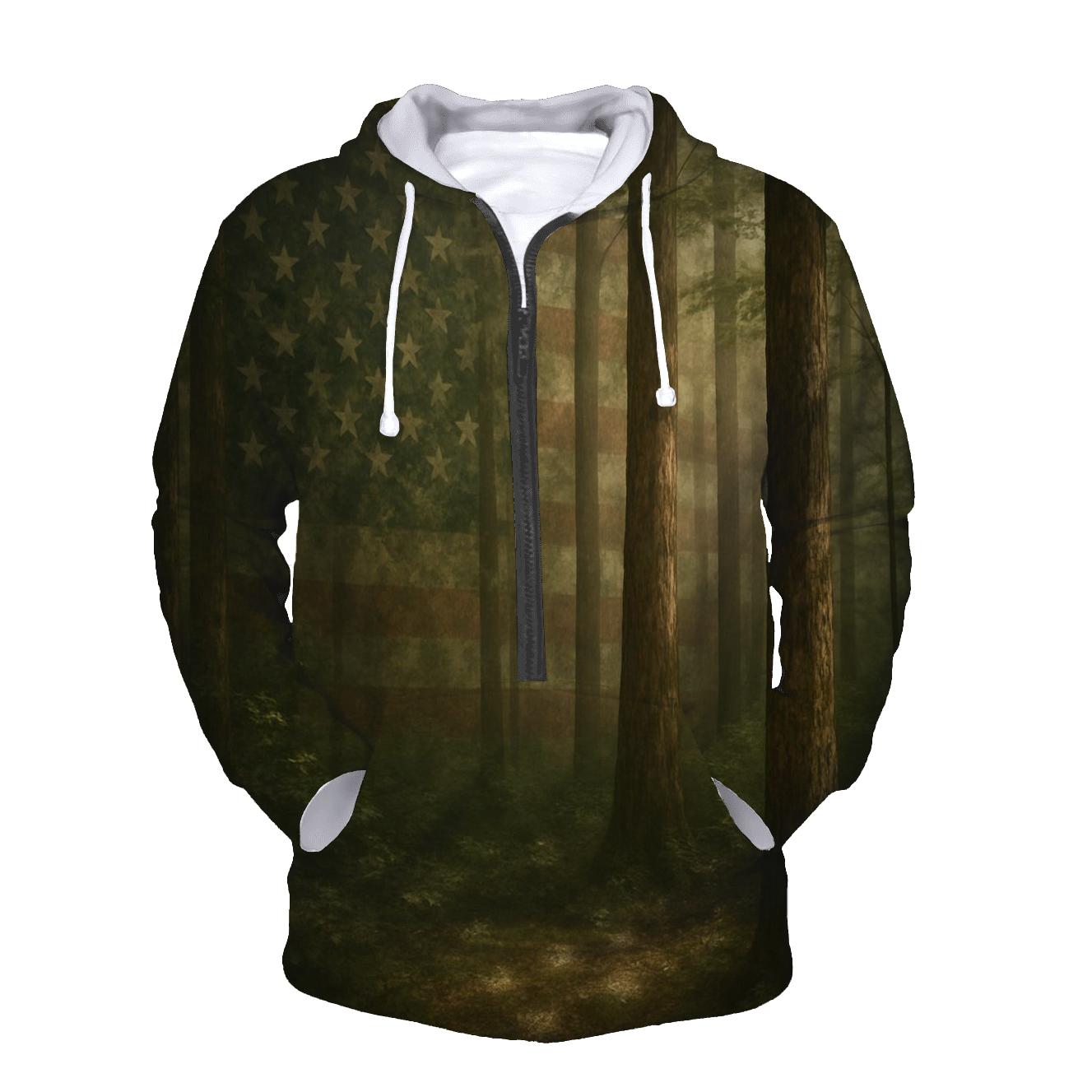 Forest Camouflage Stars Under Canopy custom hoodies