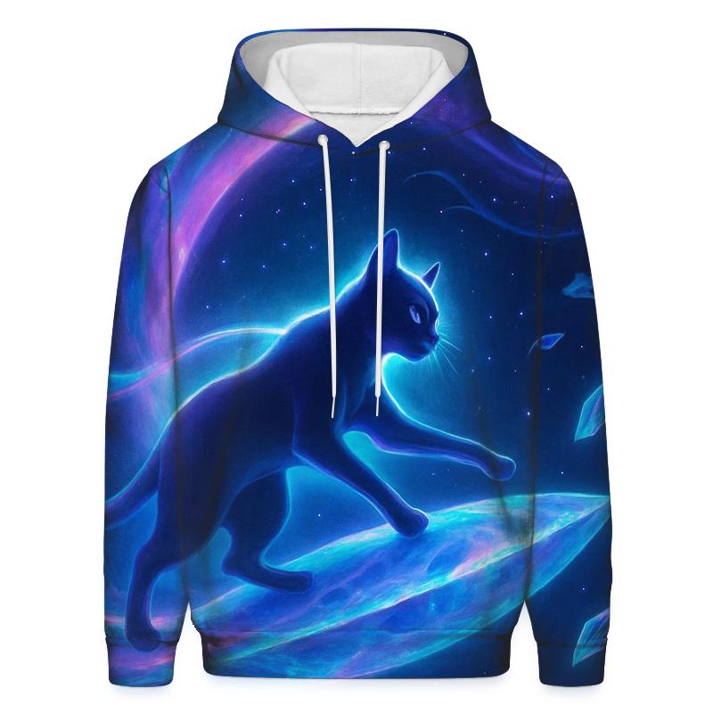 Nebula Voyager Cat embroidered hoodies