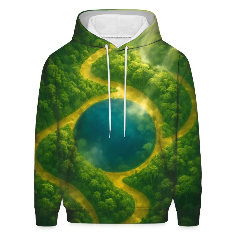 Brazilian Rainforest Heartbeat embroidered hoodies