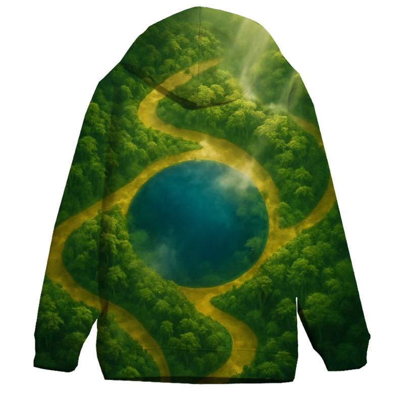 Brazilian Rainforest Heartbeat embroidered hoodies