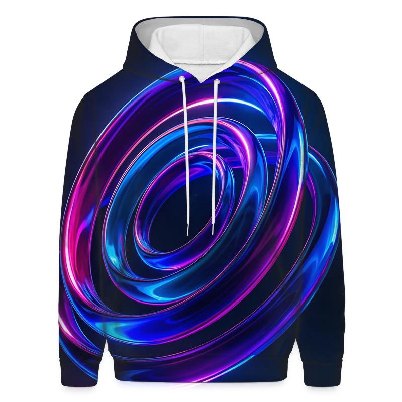 Orbiting Glass Gradient Rings embroidered hoodies