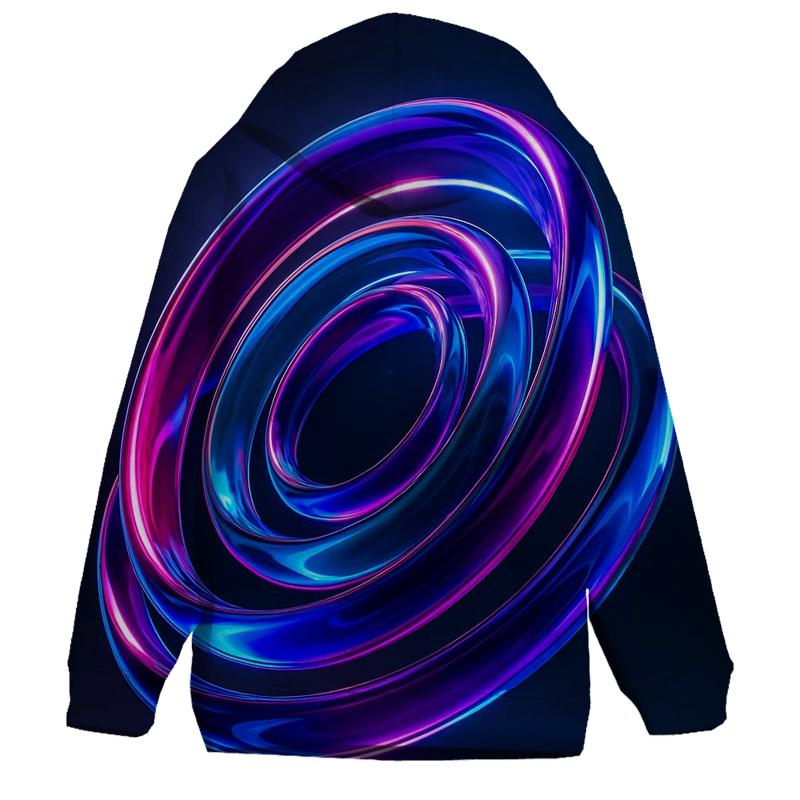 Orbiting Glass Gradient Rings embroidered hoodies