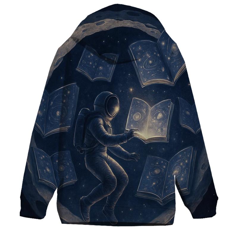 Lunar Library Of Floating Tomes embroidered hoodies